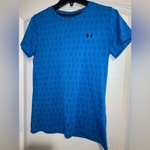 Under Armour Blue Fitted Graphic Short Sleeve T-Shirt